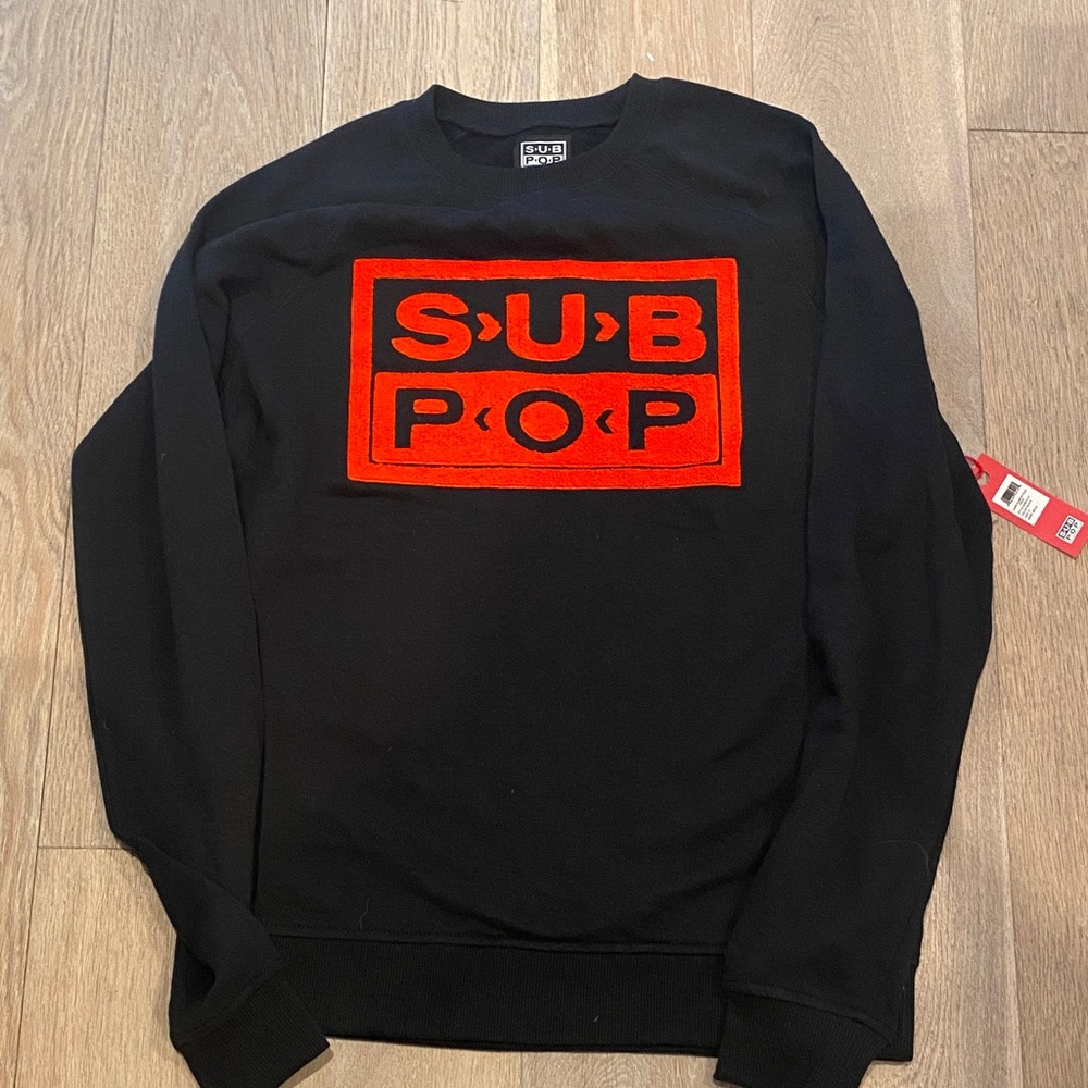 Black and Red Crewneck Sweater for Men